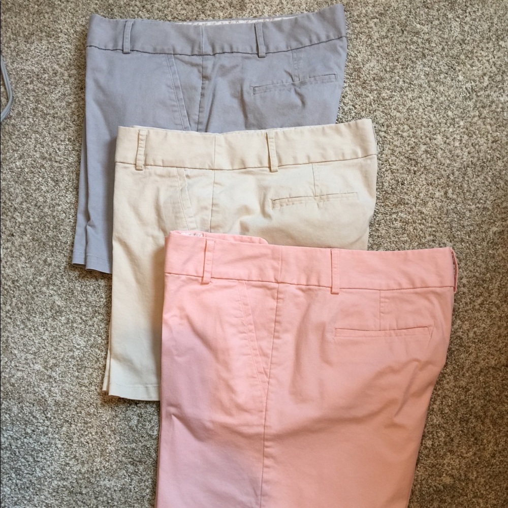 LOFT Women's Shorts in Pink, Beige, and Gray